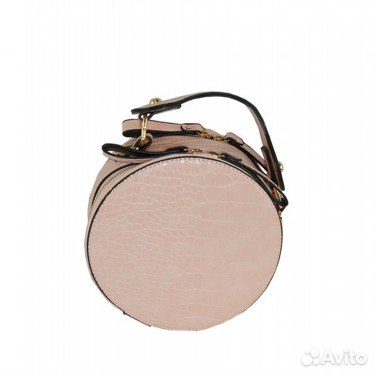 Круглая Сумка из Экокожи Розовая