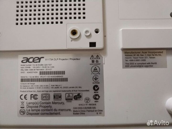 Проектор Acer x1173a