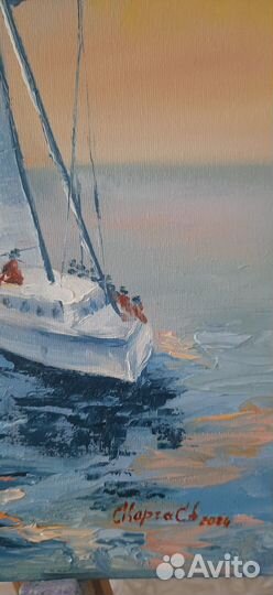 Картина интерьерная море парусник