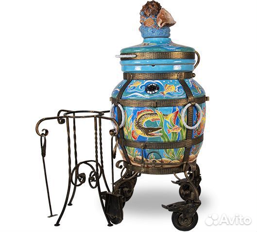 Тандыр экотандыры Эксклюзив Морской, с откидной кр