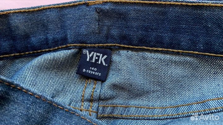 Детские джинсы y.f.k 140 см на 9 10 лет