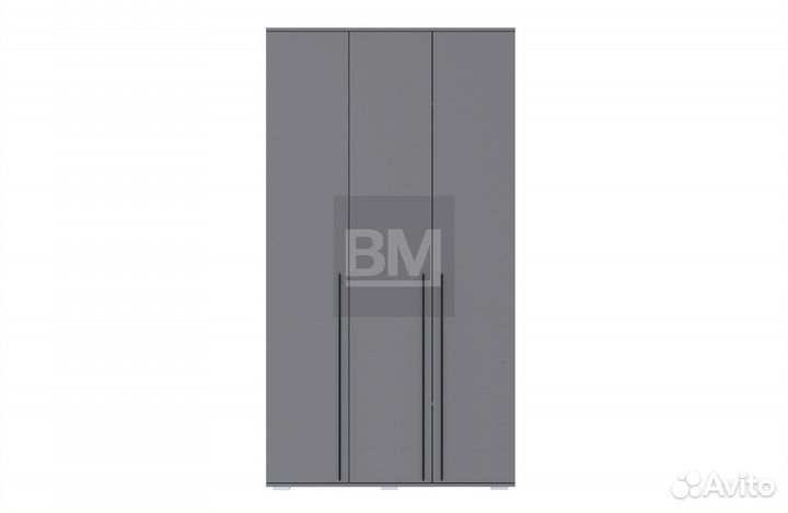 Шкаф графит трехстворчатый