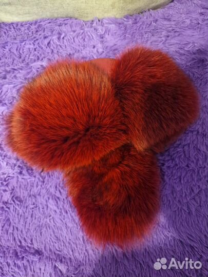 Шапка женская. Мех песец