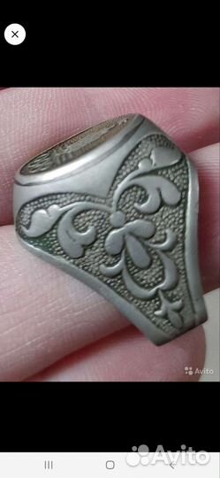 Брошь старинная. Кулон. Печатка серебро. Ящерица