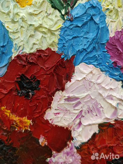 Картина маслом на холсте Цветы