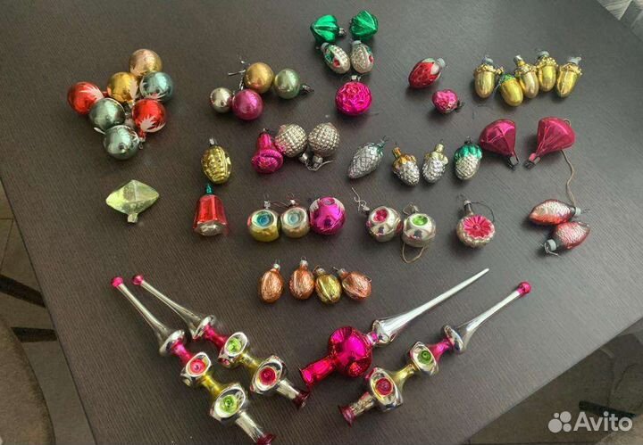 Елочные игрушки малютка и верхушки СССР на елку