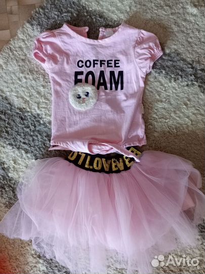 Костюм юбка и кофта для девочки 74 80