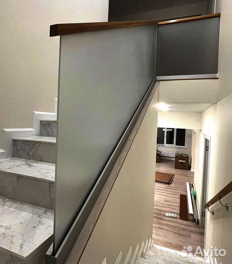 Стеклянные перила для лестниц