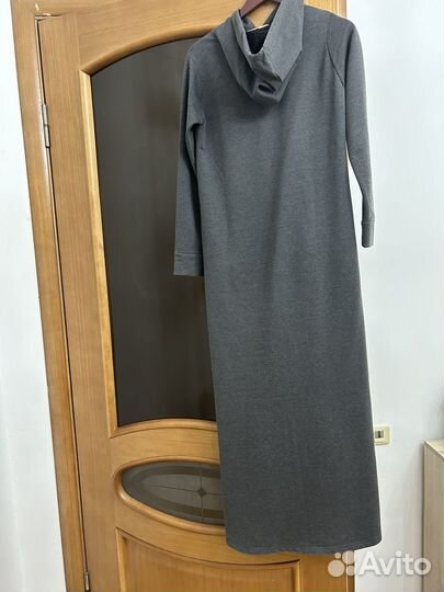 Платье худи длинное с капюшоном