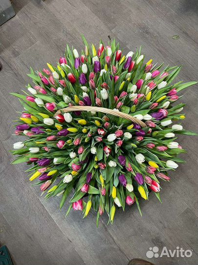 Тюльпаны цветы букеты розы корзины