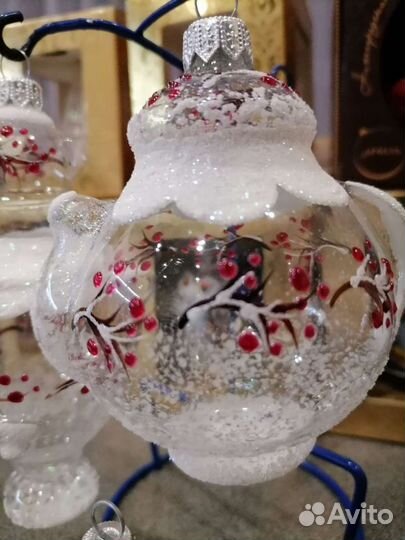 Елочные игрушки Ариель льдинки калинки