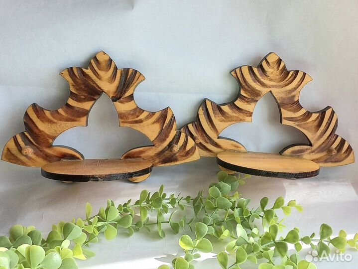 Полка настенная деревянная для цветов СССР