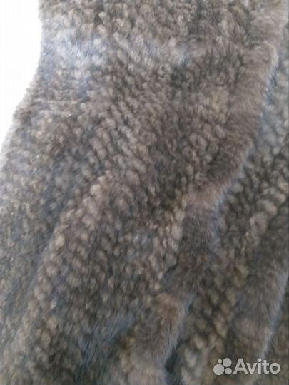 Шарф из вязаной норки