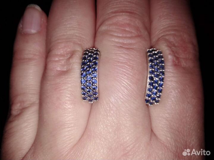 Серьги серебро lucente