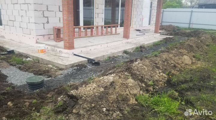 Дренаж участка, Ливневка, осушение под ключ