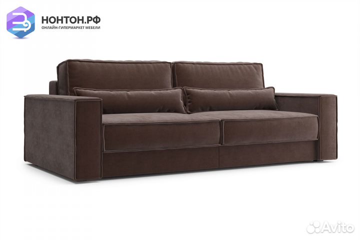 Диван тик-так Сохо 3-х местный коричневый