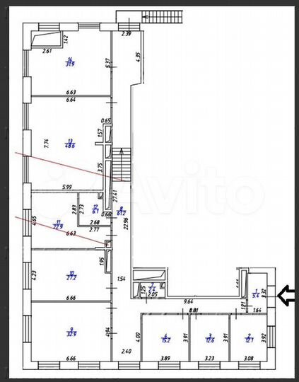 Помещение свободного назначения 278 м²