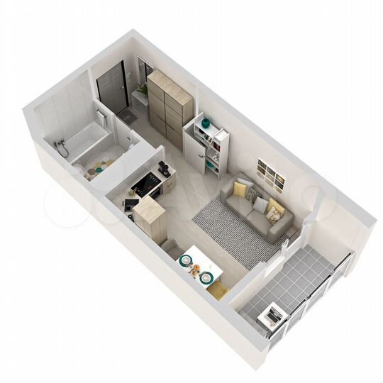 Квартира-студия, 21,8 м², 16/24 эт.