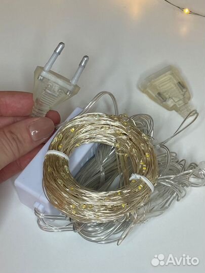 Гирлянда штора роса 3*3 новая