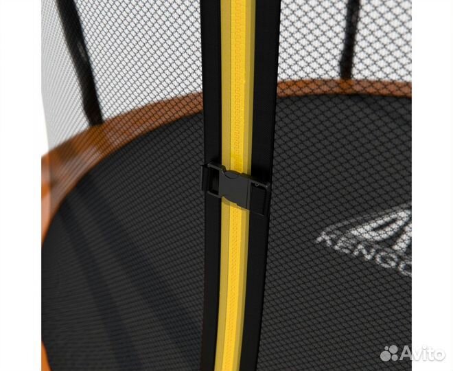 Батут Kengoo II 2,44 м с сеткой и лестницей