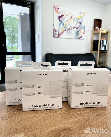 Сетевой адаптер Samsung USB-C 45W с кабелем Ориг