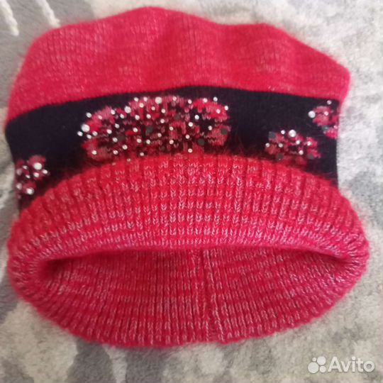 Шапка женская зимняя, вязанная