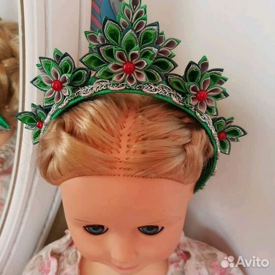 Снежинка резиночки, заколки, ободки