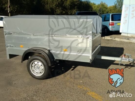 Прицеп 00.002 с тентом 83 см, борта надставные