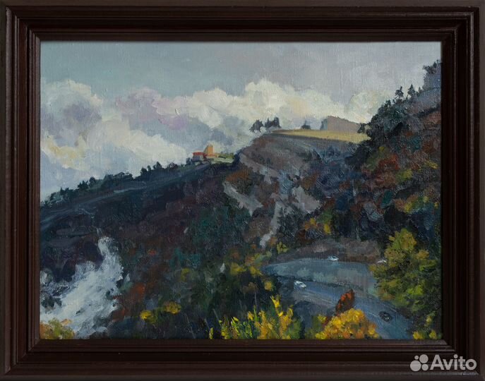 Картина маслом на холсте осенний пейзаж