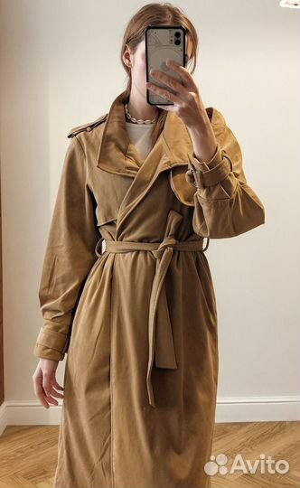 Тренч плащ замша Selected Denmark