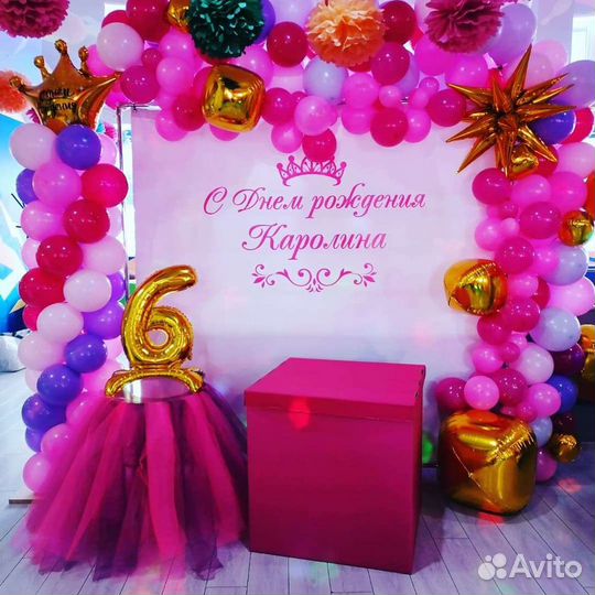 Гелиевые шары, фотозоны, арки, цифры