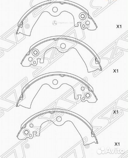 Колодки задние Nissan Cube March ST440602U025