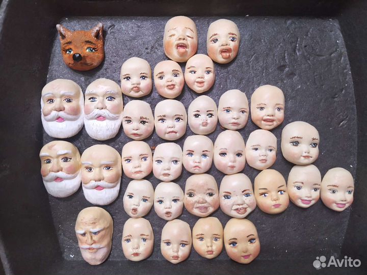 Личики для ватных игрушек