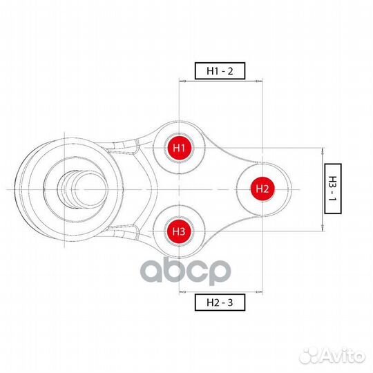 Шаровая опора D21 ford focus II 04-08/C-MAX