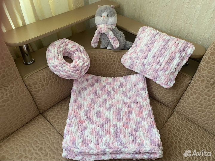 Плед детский с подушками и игрушкой