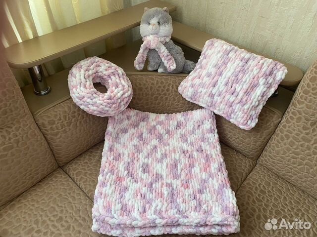 Плед детский с подушками и игрушкой