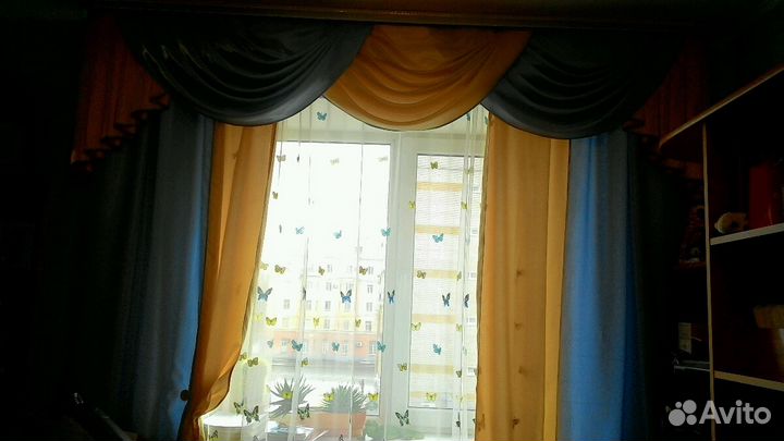 Шторы с ламбрекеном и покрывалами