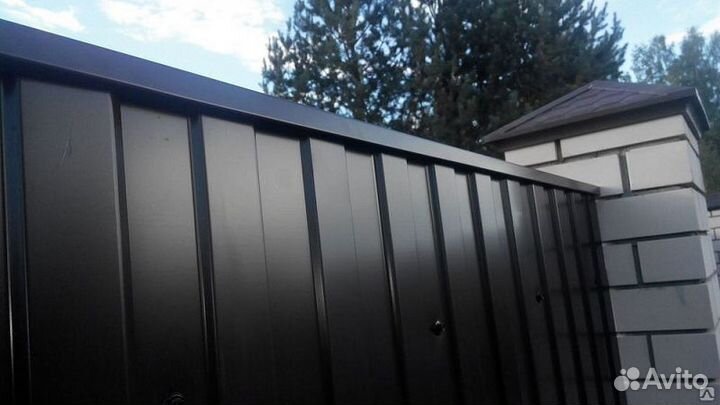 Профлист С8 для забора / цветной / коричневый