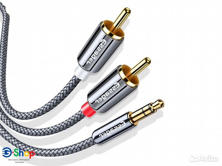 Провод Hi-Fi Essager miniJack 3.5mm (3pin) - 2xRCA