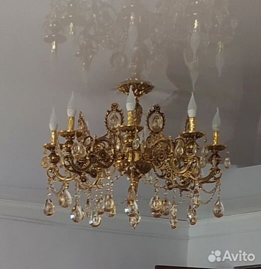 Люстра потолочная большая бу