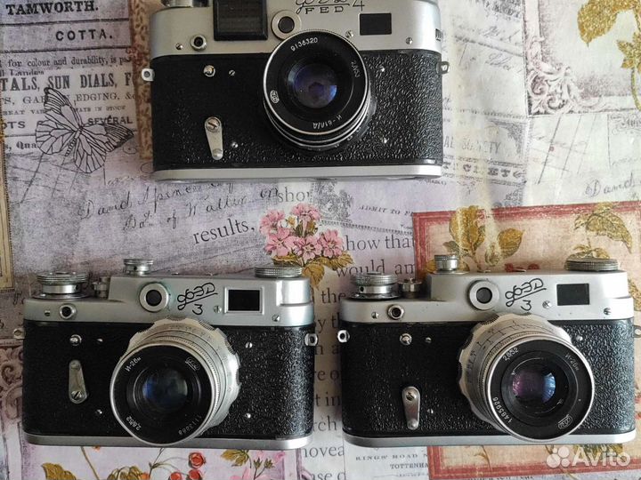 Коллекция фотоаппаратов фэд и фэд - 2;3;4;35