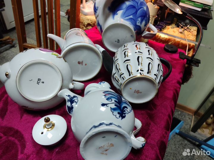 Чайники фарфоровые СССР