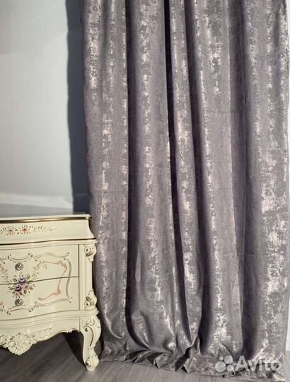 Шторы под мрамор/тюль 260/300