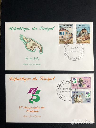 Конверты первого дня Сенегал лимитированная серия