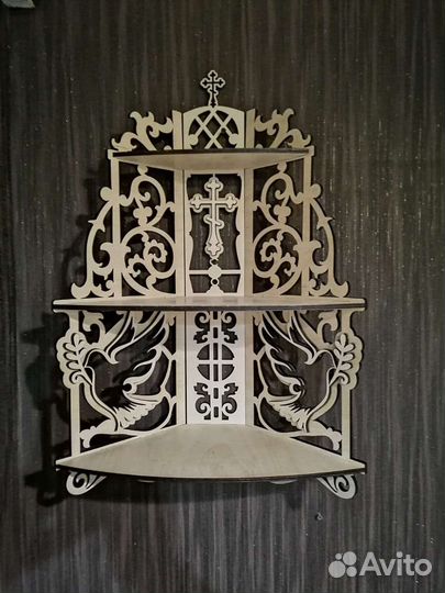 Угловая полка для икон