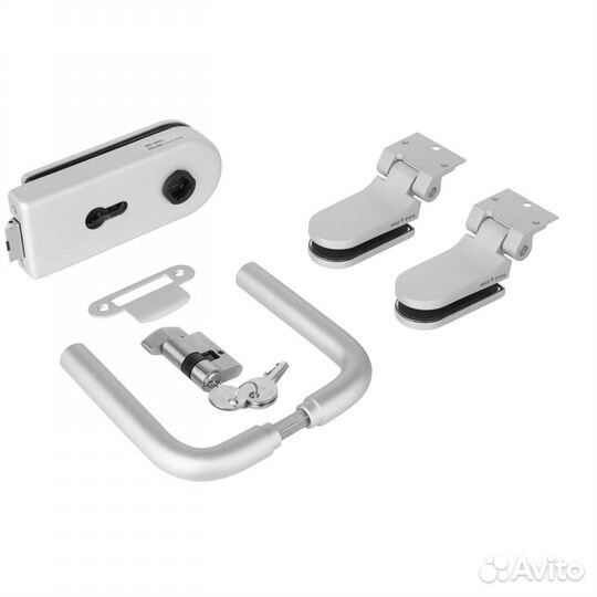 Фурнитура для стеклянной двери с ключевой вставкой