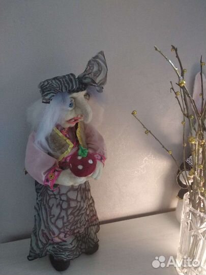 Интерьерная кукла ручной работы Баба Яга