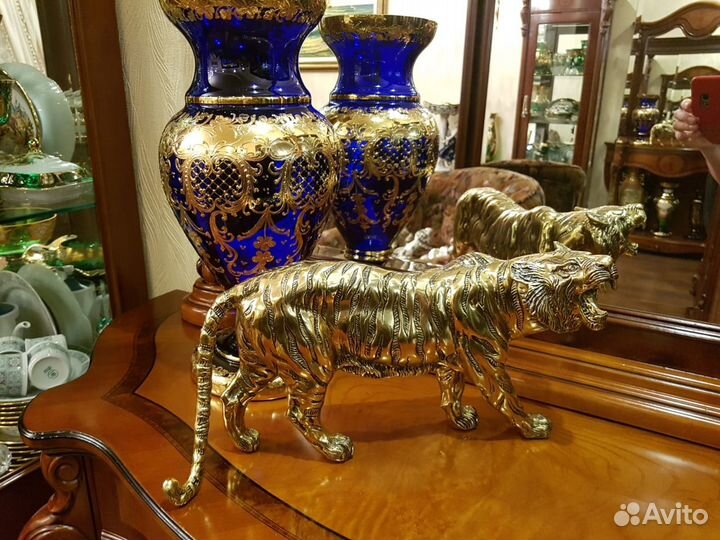 Тигр Большой Бронза 40 см. Новый