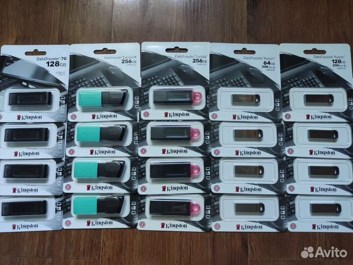 Новые USB 3.2 Флешки Kingston 64гб, 128гб, 256гб