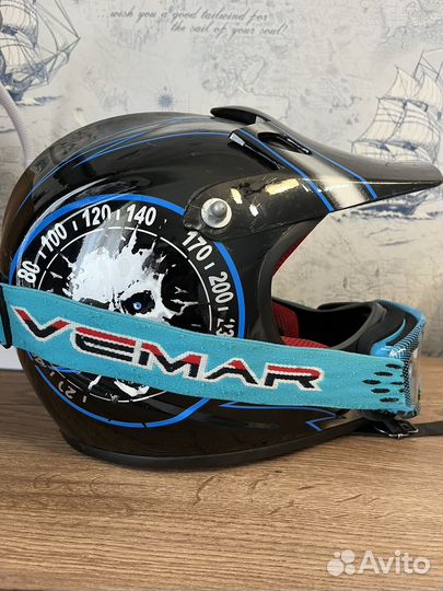 Шлем для мотоцикла шлем Falcon,маска vemar